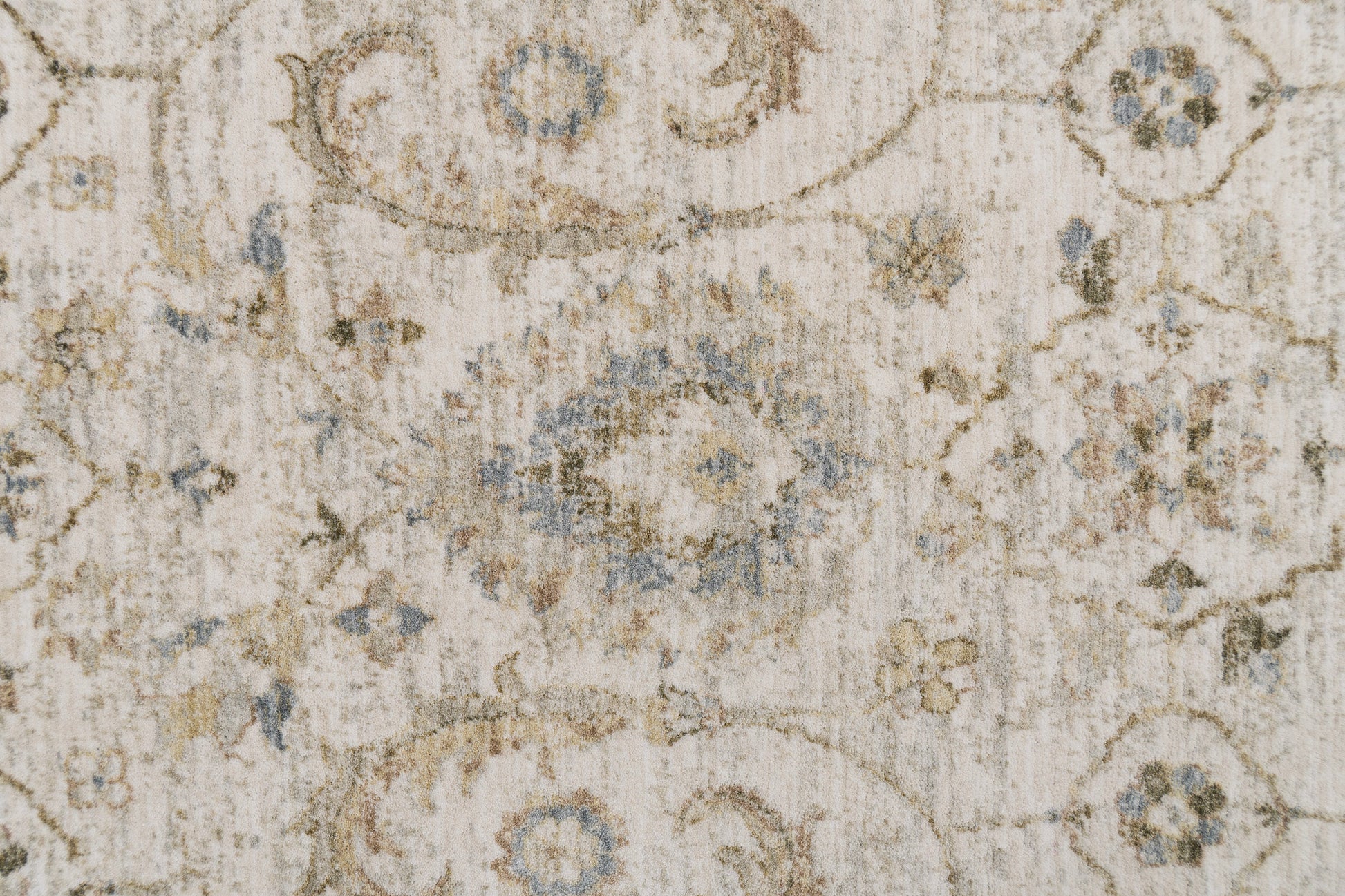 Milano Transitional Grey/Beige/Dark Grey Floral Medium Pile Rug