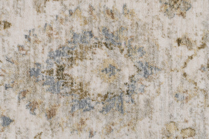 Milano Transitional Grey/Beige/Dark Grey Floral Medium Pile Rug