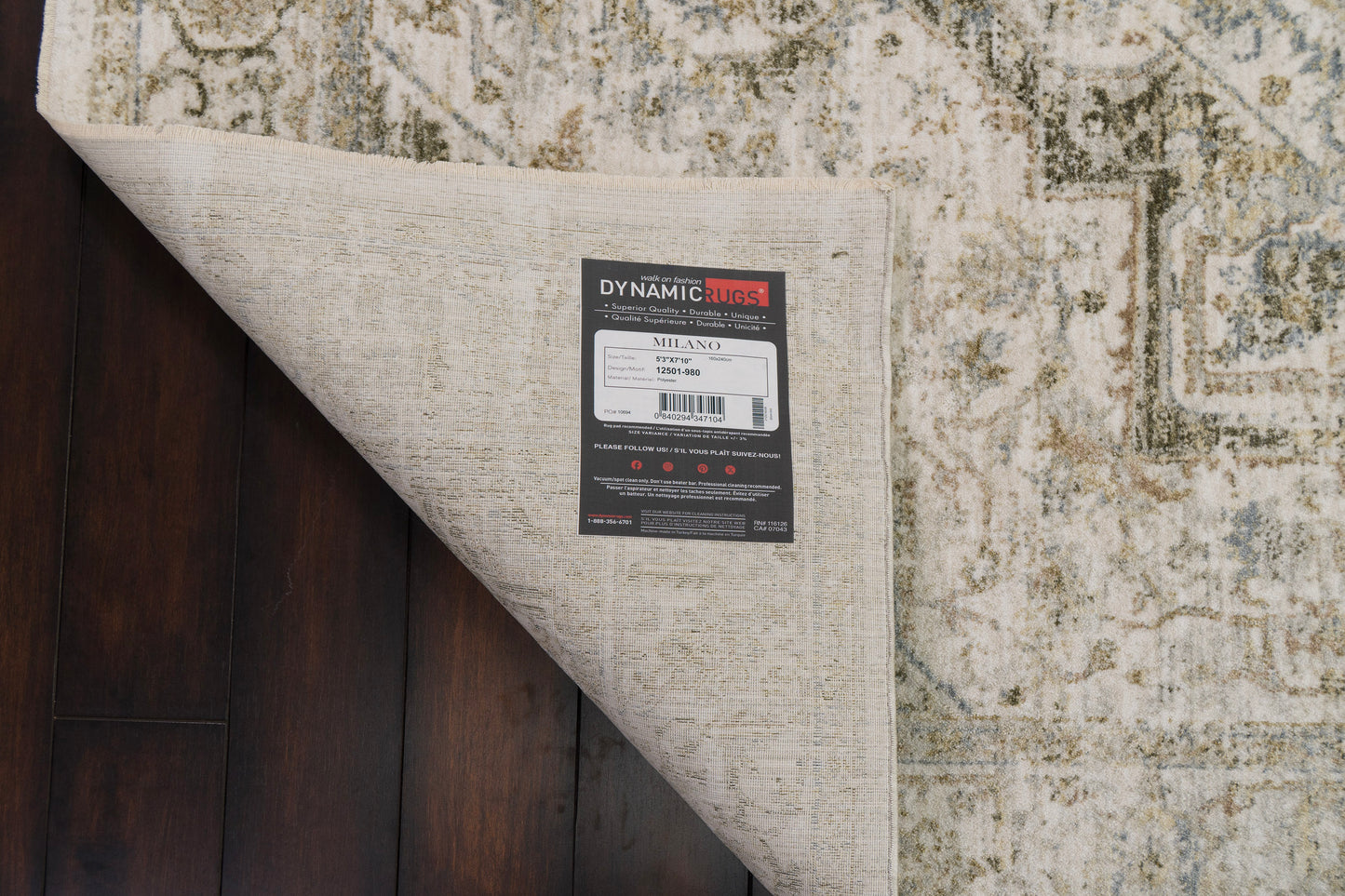 Milano Transitional Grey/Beige Medallion Medium Pile Rug