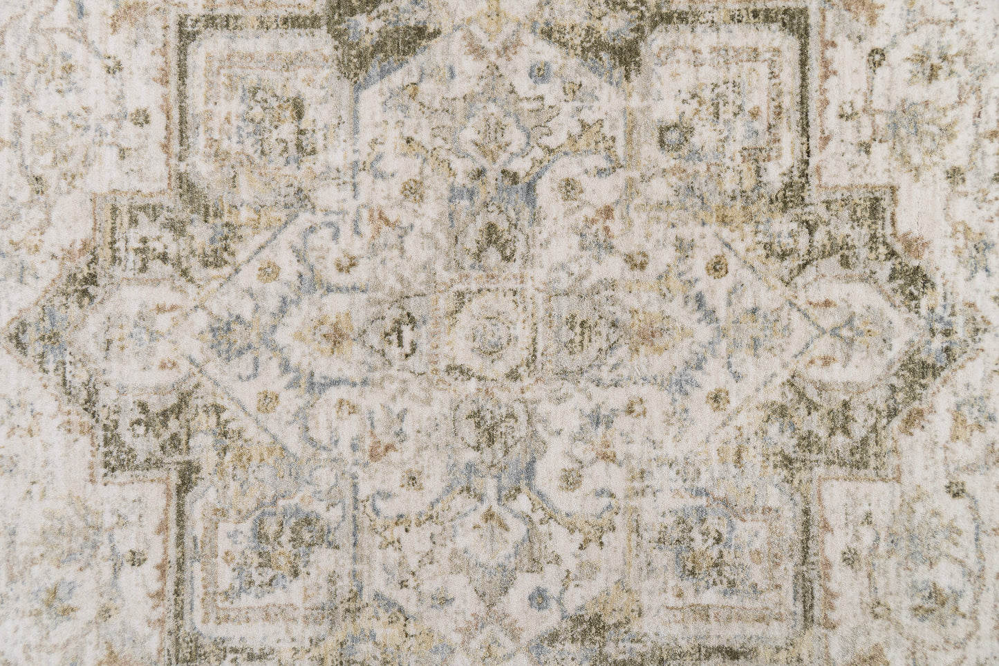 Milano Transitional Grey/Beige Medallion Medium Pile Rug