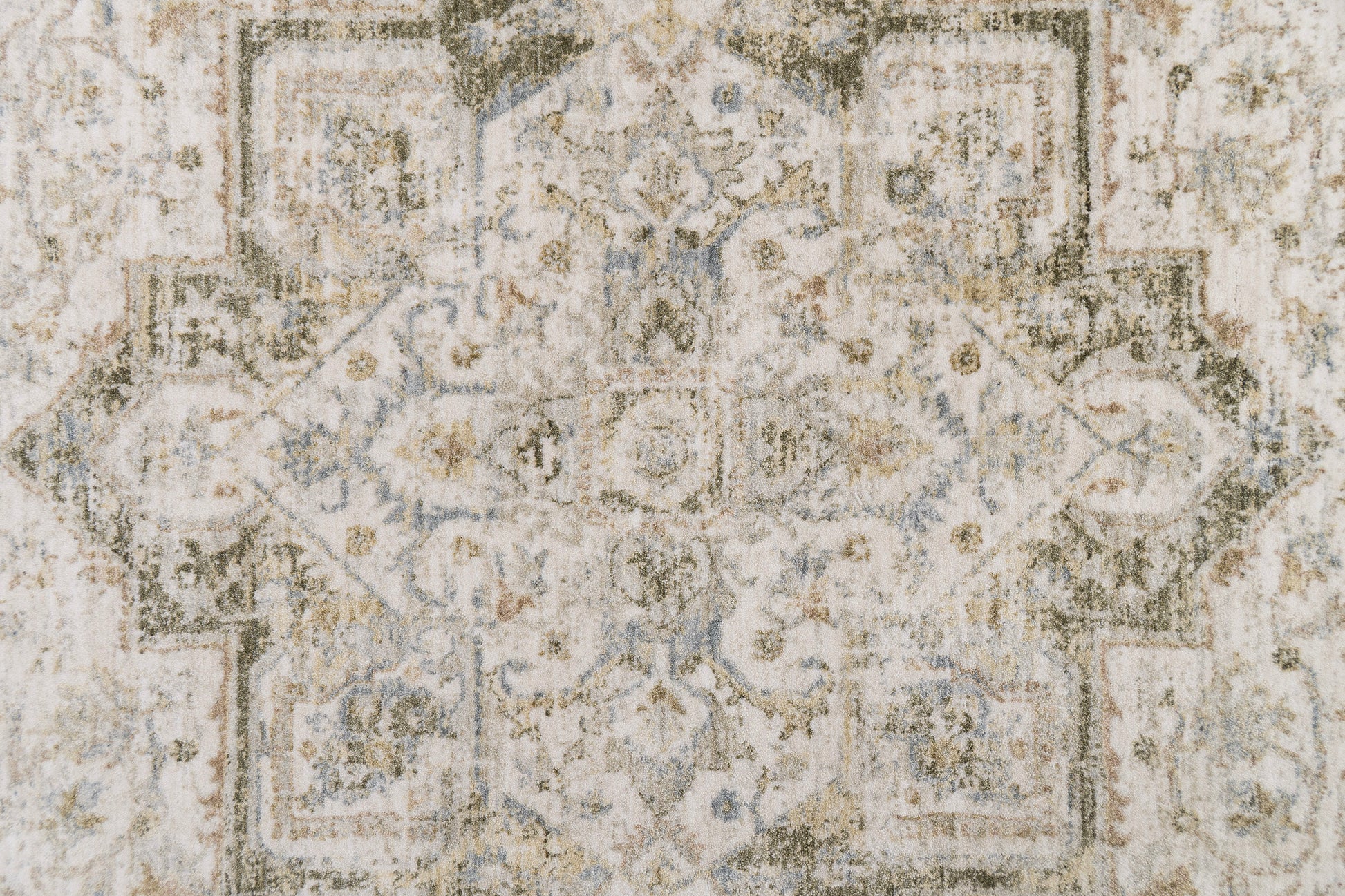 Milano Transitional Grey/Beige Medallion Medium Pile Rug