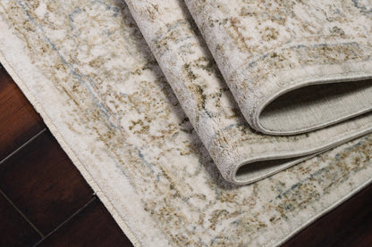 Milano Transitional Grey/Beige Medallion Medium Pile Rug