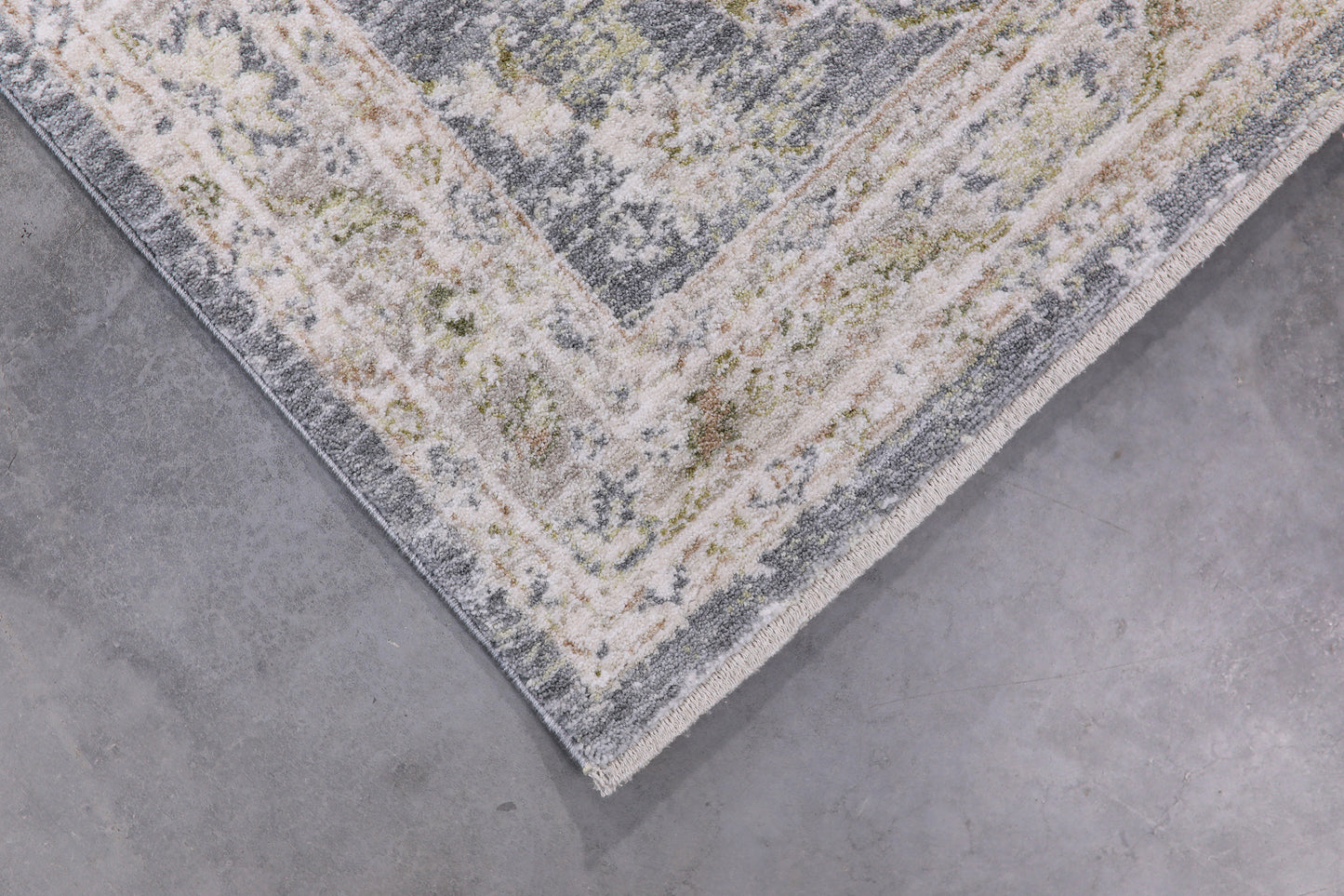 Milano Transitional Navy/Ivory/Beige Floral Medium Pile Rug