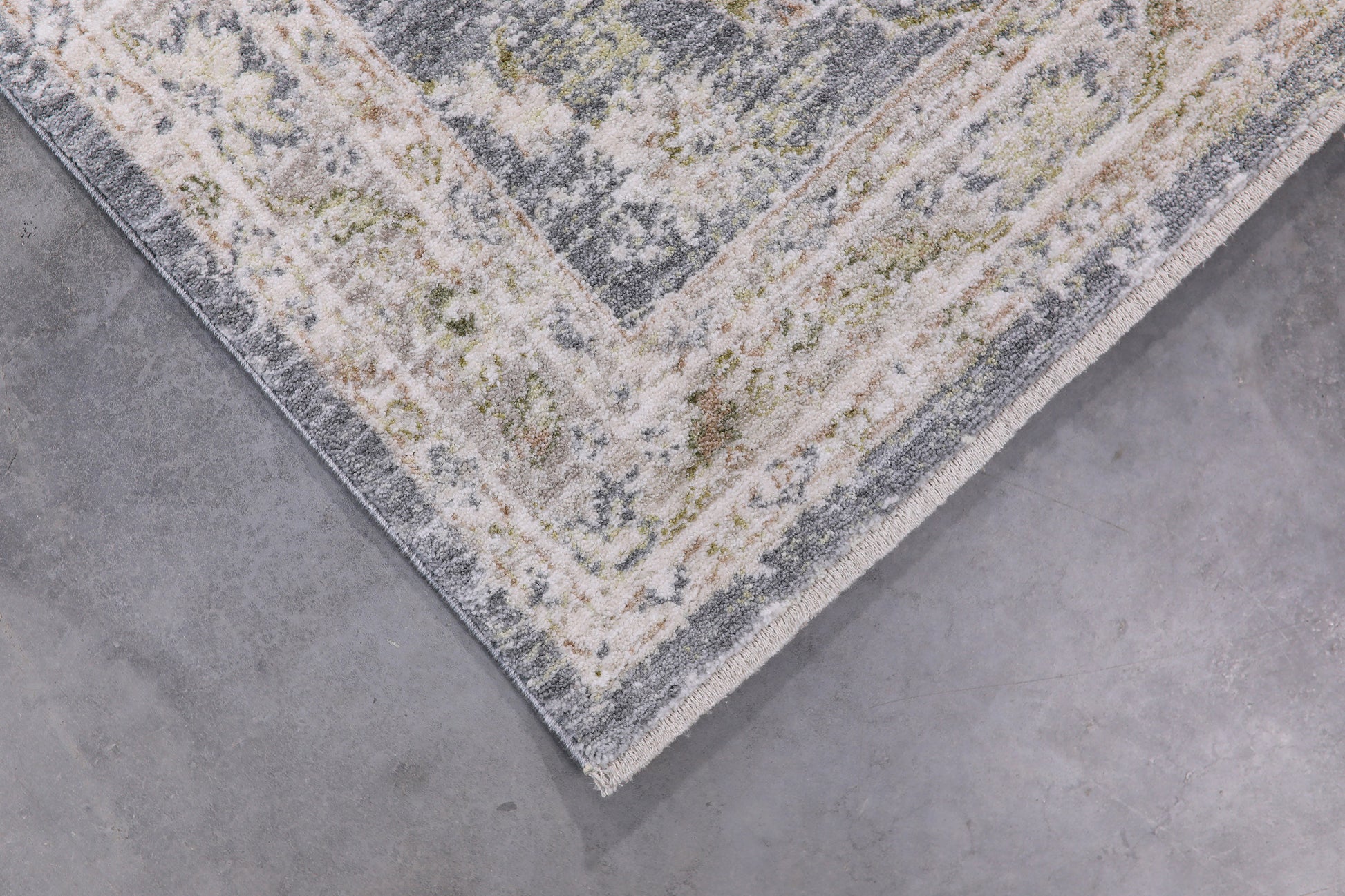 Milano Transitional Navy/Ivory/Beige Floral Medium Pile Rug