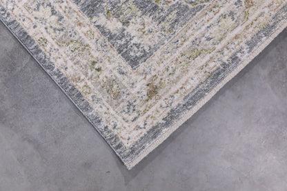 Milano Transitional Navy/Ivory/Beige Floral Medium Pile Rug