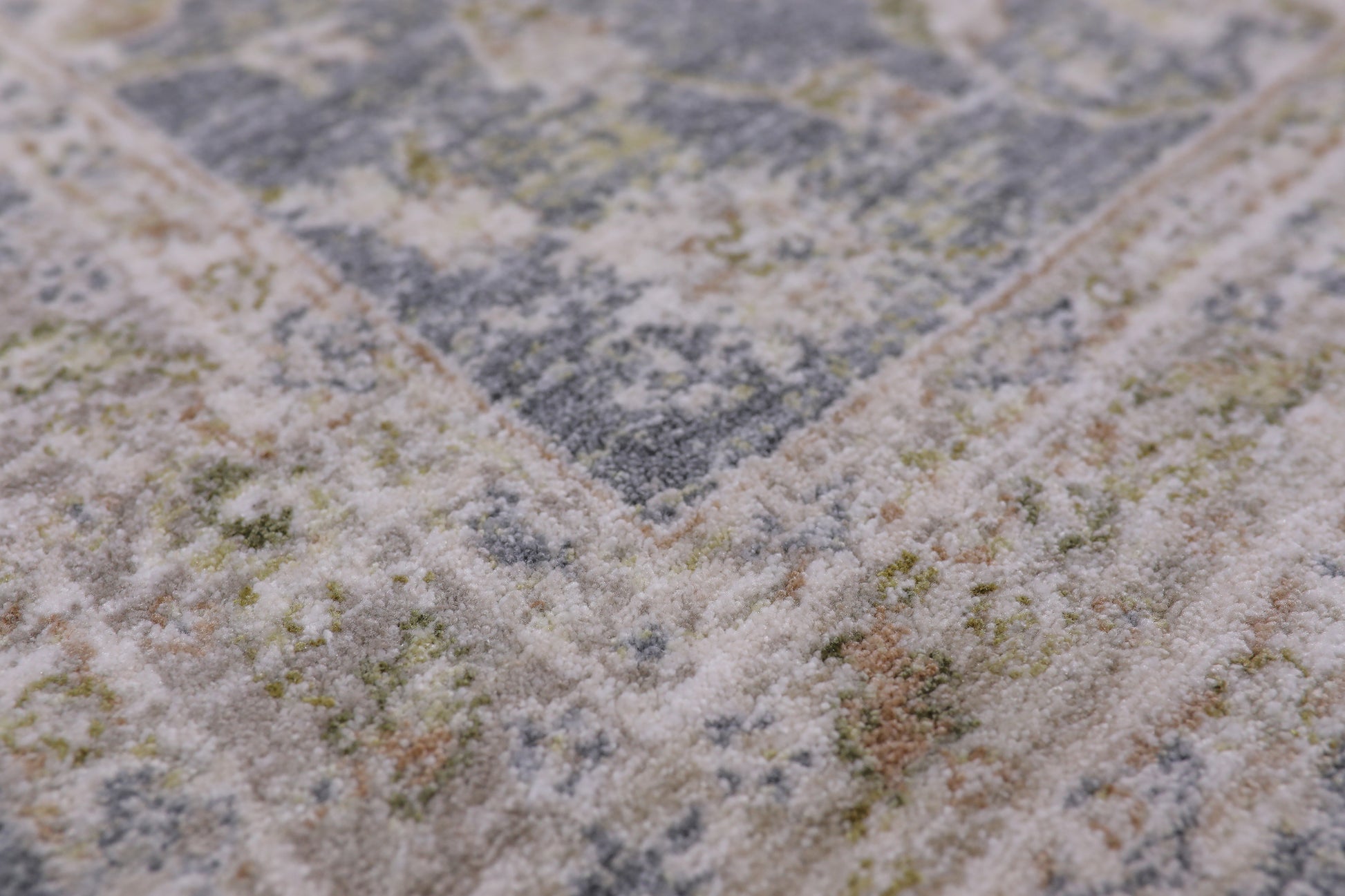 Milano Transitional Navy/Ivory/Beige Floral Medium Pile Rug