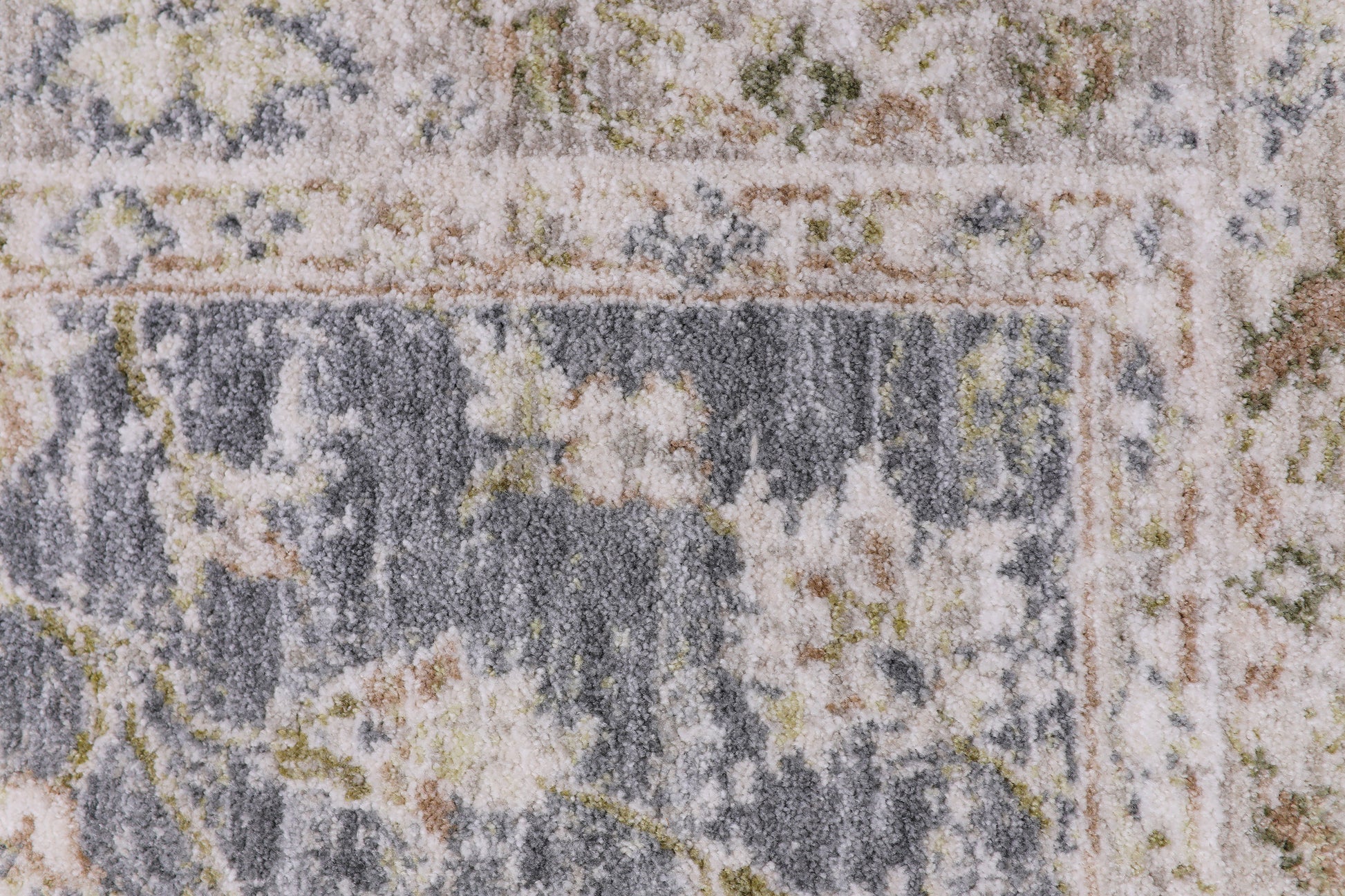 Milano Transitional Navy/Ivory/Beige Floral Medium Pile Rug