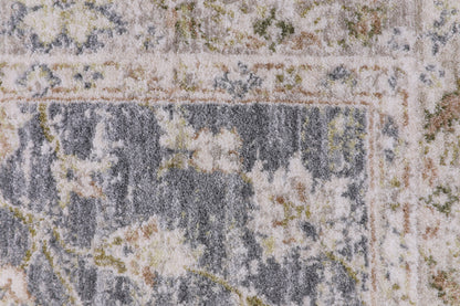 Milano Transitional Navy/Ivory/Beige Floral Medium Pile Rug