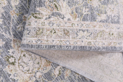 Milano Transitional Navy/Ivory/Beige Floral Medium Pile Rug