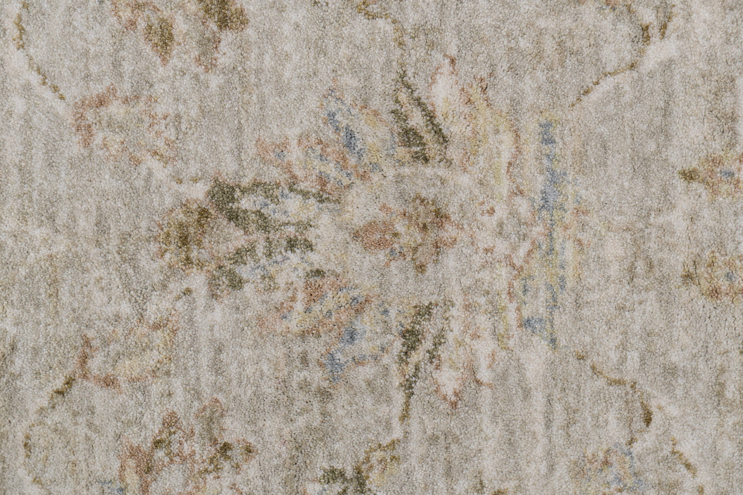 Milano Transitional Grey/Light Grey/Beige Floral Medium Pile Rug
