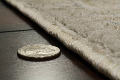 Milano Transitional Grey/Light Grey/Beige Floral Medium Pile Rug