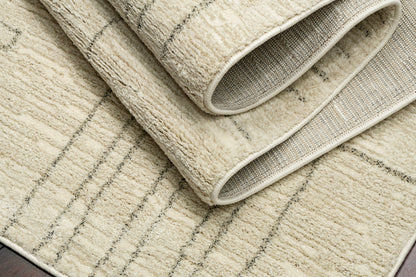 Monroe Modern Beige/Grey Geometric Medium Pile Rug