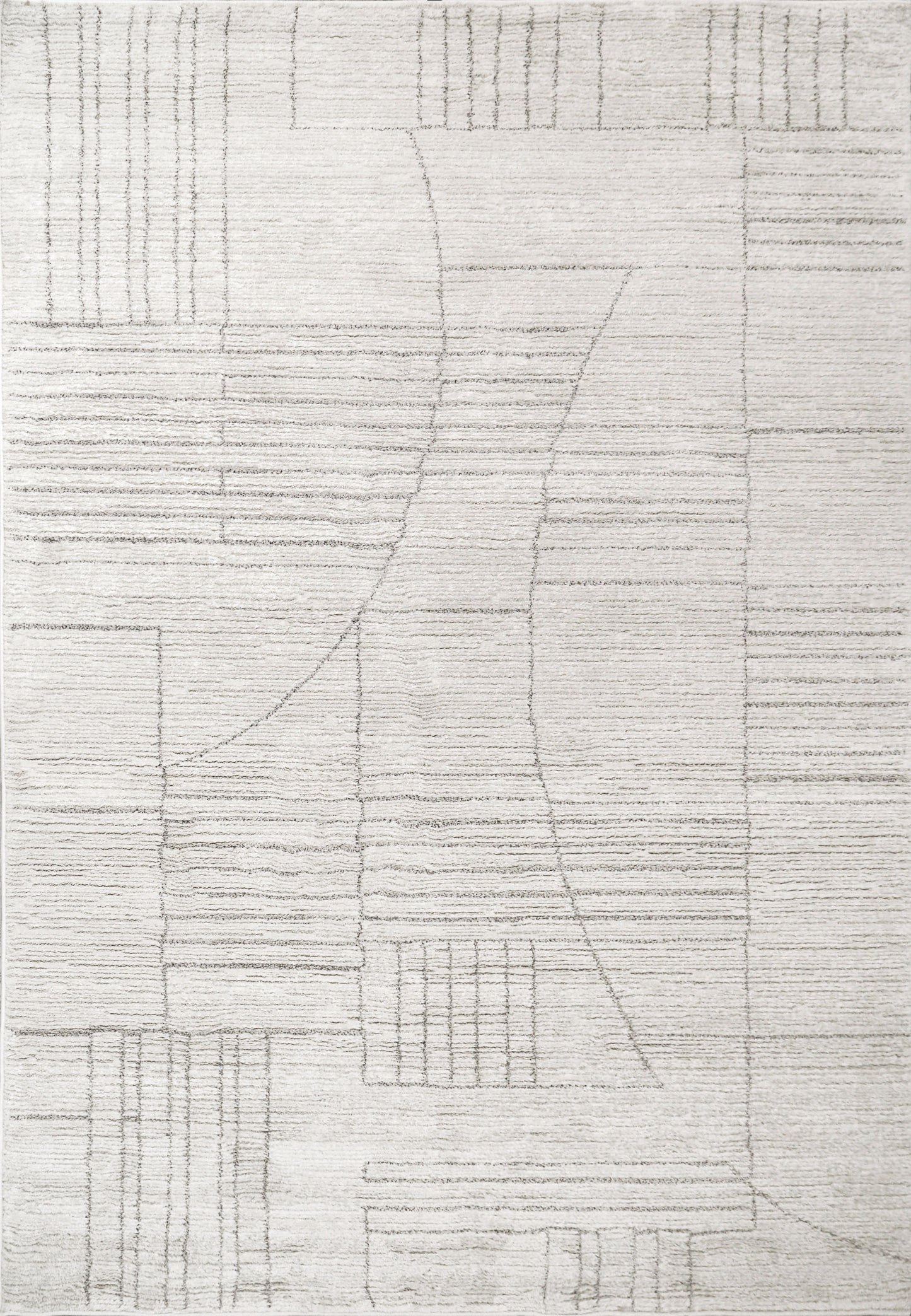 Monroe Modern Beige/Grey Geometric Medium Pile Rug