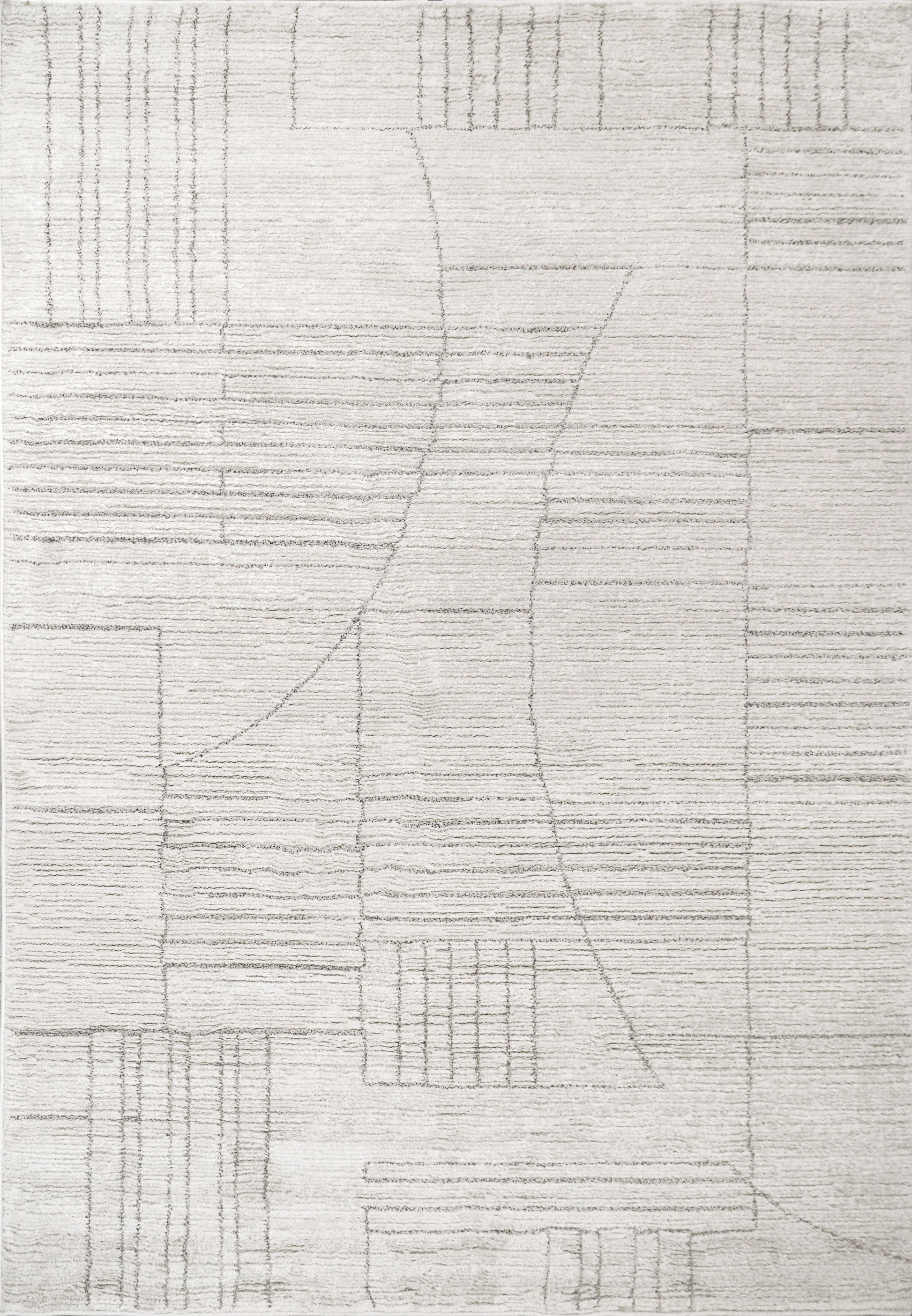 Monroe Modern Beige/Grey Geometric Medium Pile Rug