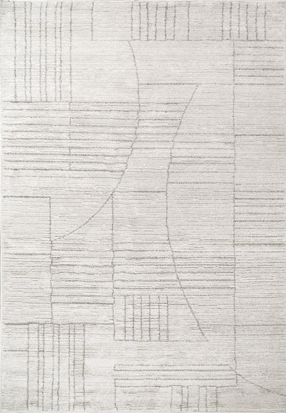 Monroe Modern Beige/Grey Geometric Medium Pile Rug