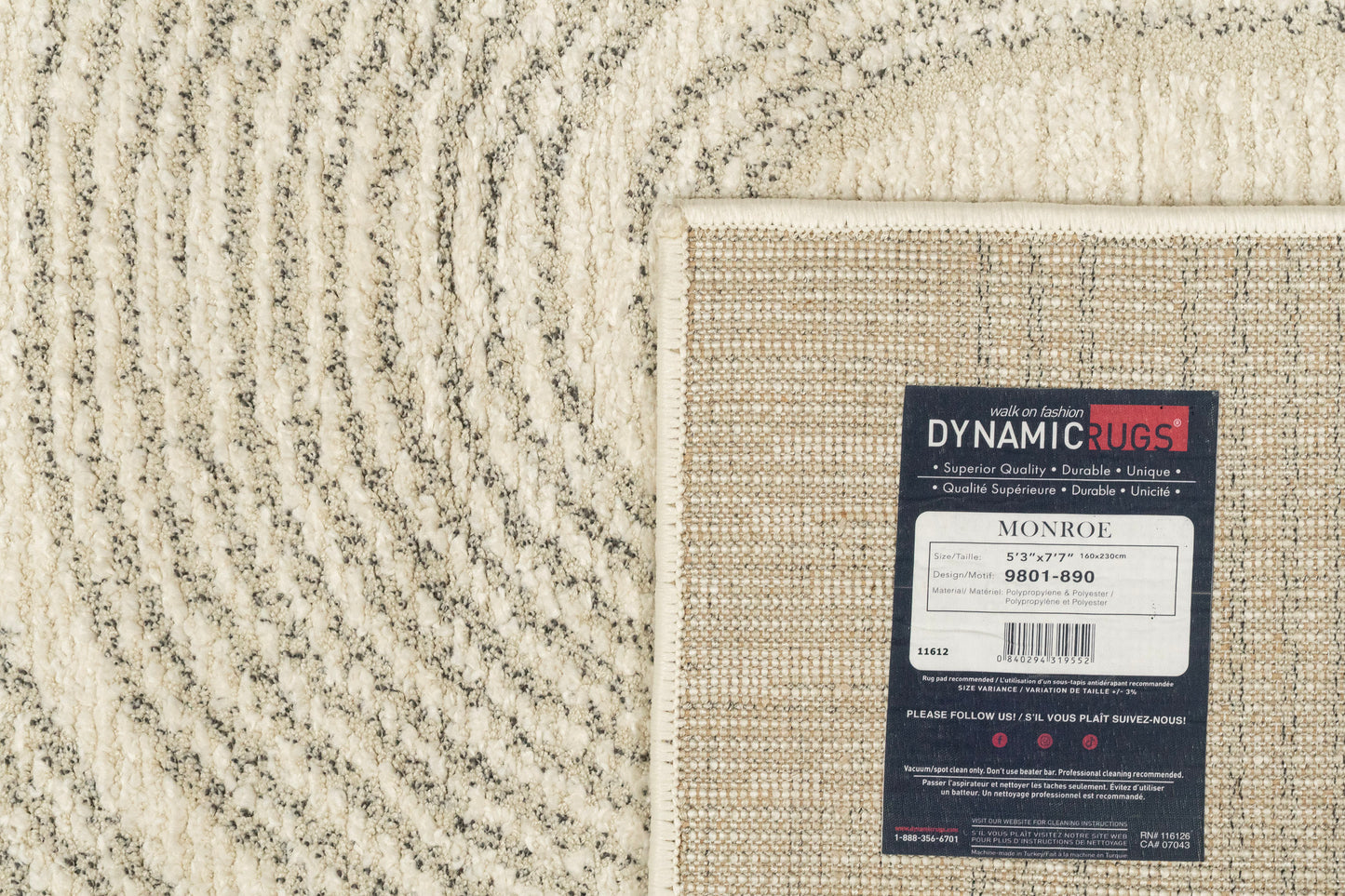 Monroe Modern Beige/Grey Geometric Medium Pile Rug
