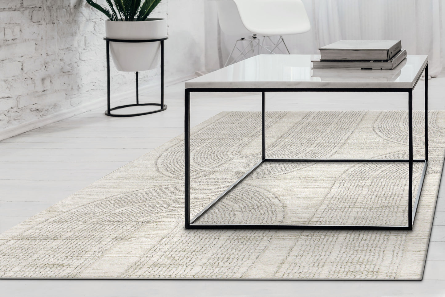 Monroe Modern Beige/Grey Geometric Medium Pile Rug