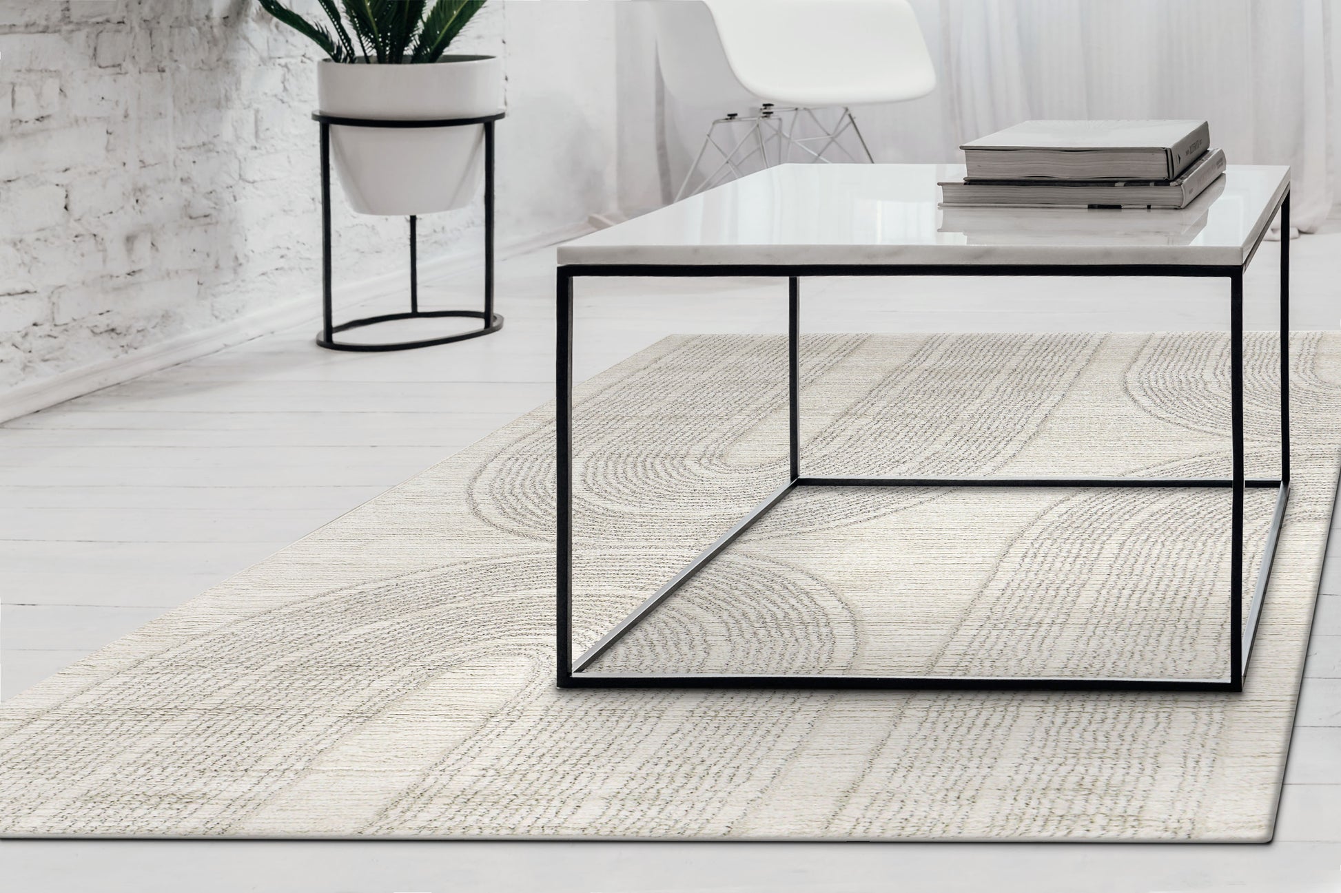 Monroe Modern Beige/Grey Geometric Medium Pile Rug