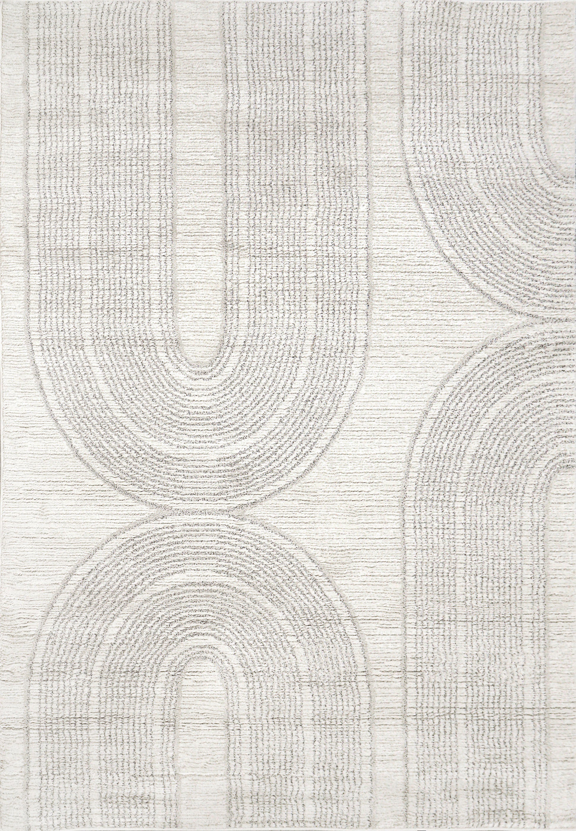 Monroe Modern Beige/Grey Geometric Medium Pile Rug