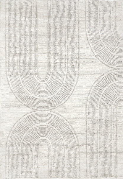 Monroe Modern Beige/Grey Geometric Medium Pile Rug