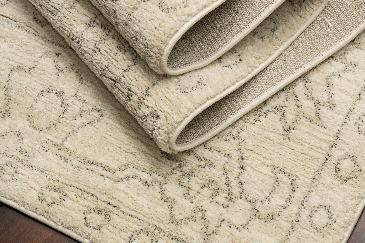 Monroe Modern Beige/Grey Oriental Medium Pile Rug