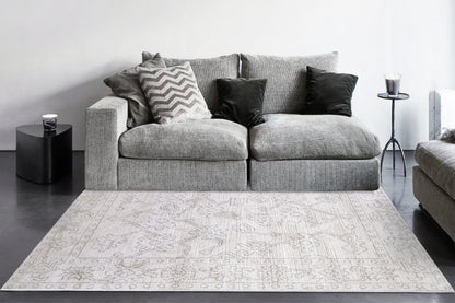 Monroe Modern Beige/Grey Oriental Medium Pile Rug