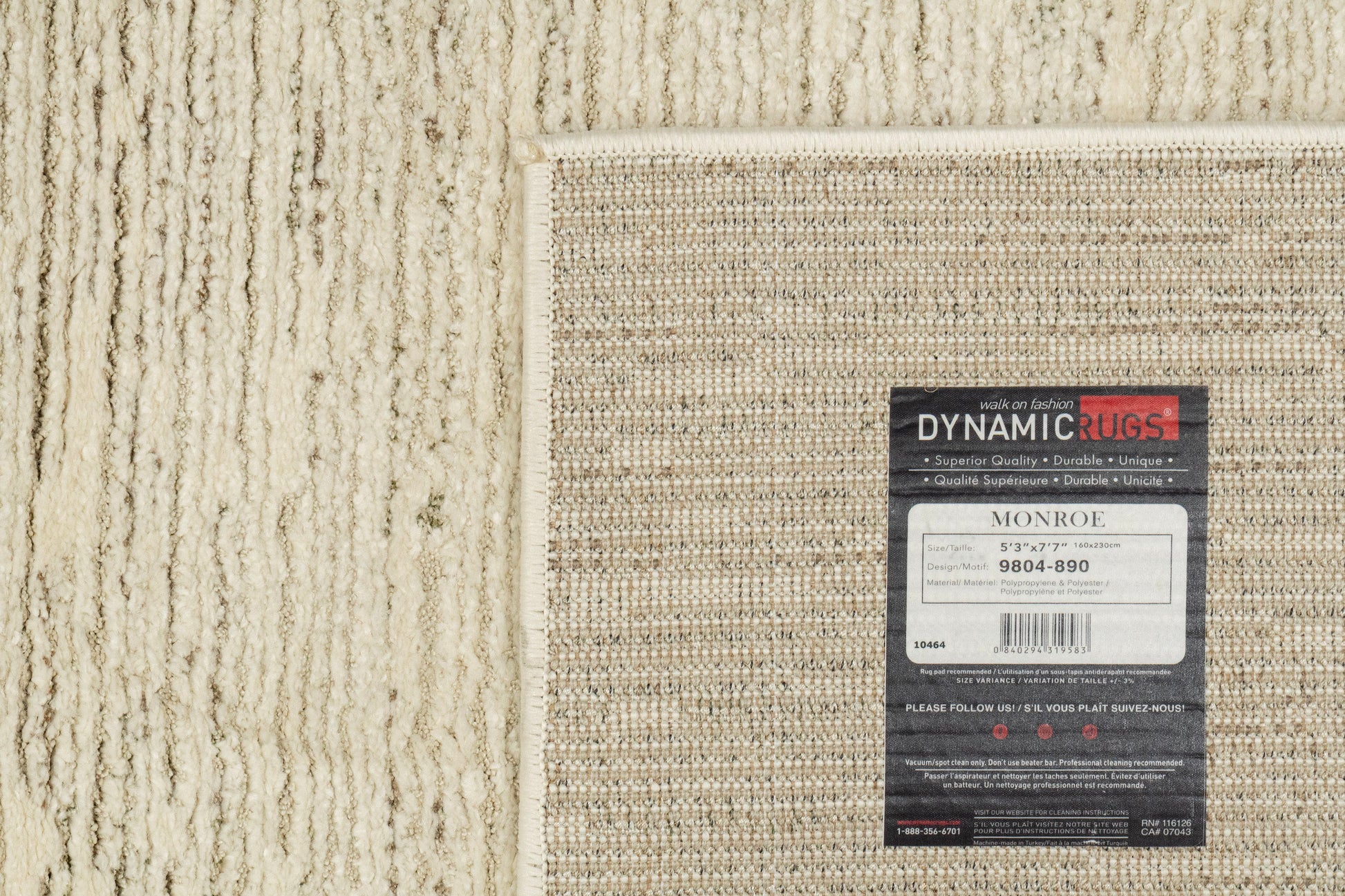 Monroe Modern Beige/Grey Abstract Medium Pile Rug