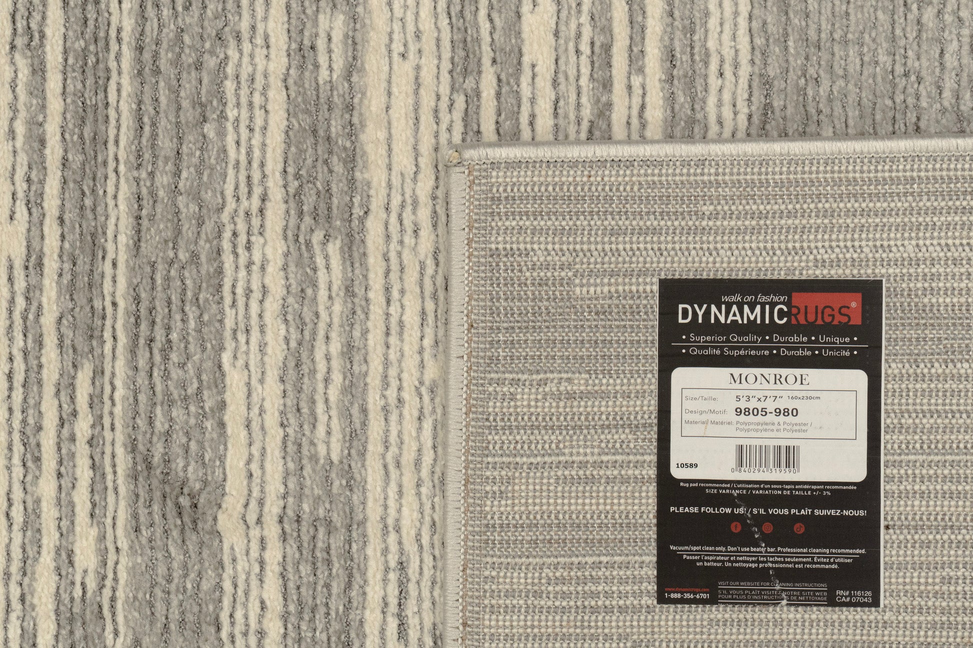 Monroe Modern Grey/Beige Abstract Medium Pile Rug
