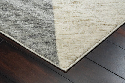Monroe Modern Ivory/Grey Geometric Medium Pile Rug