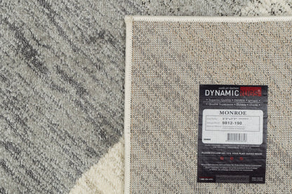 Monroe Modern Ivory/Grey Geometric Medium Pile Rug
