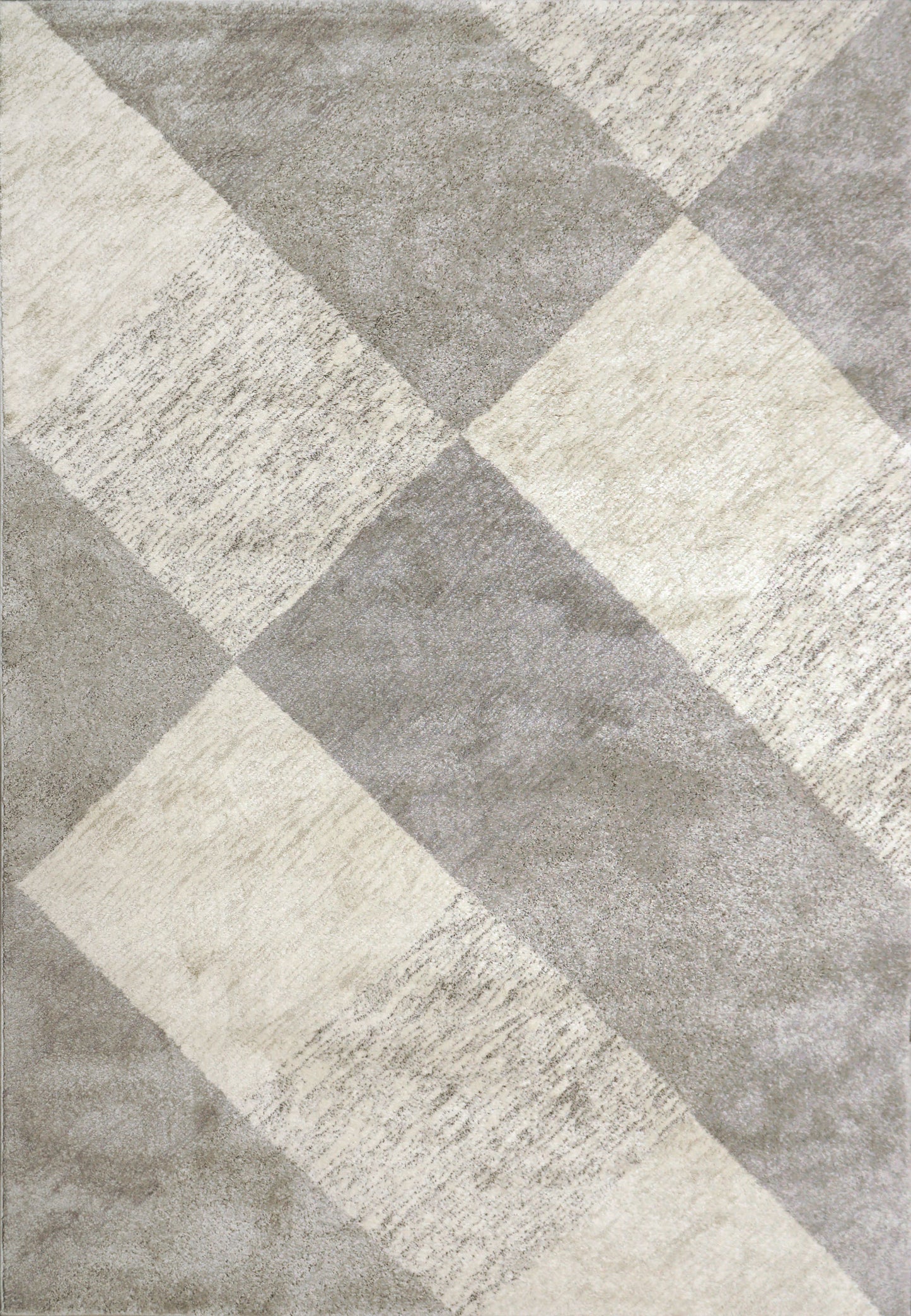 Monroe Modern Ivory/Grey Geometric Medium Pile Rug
