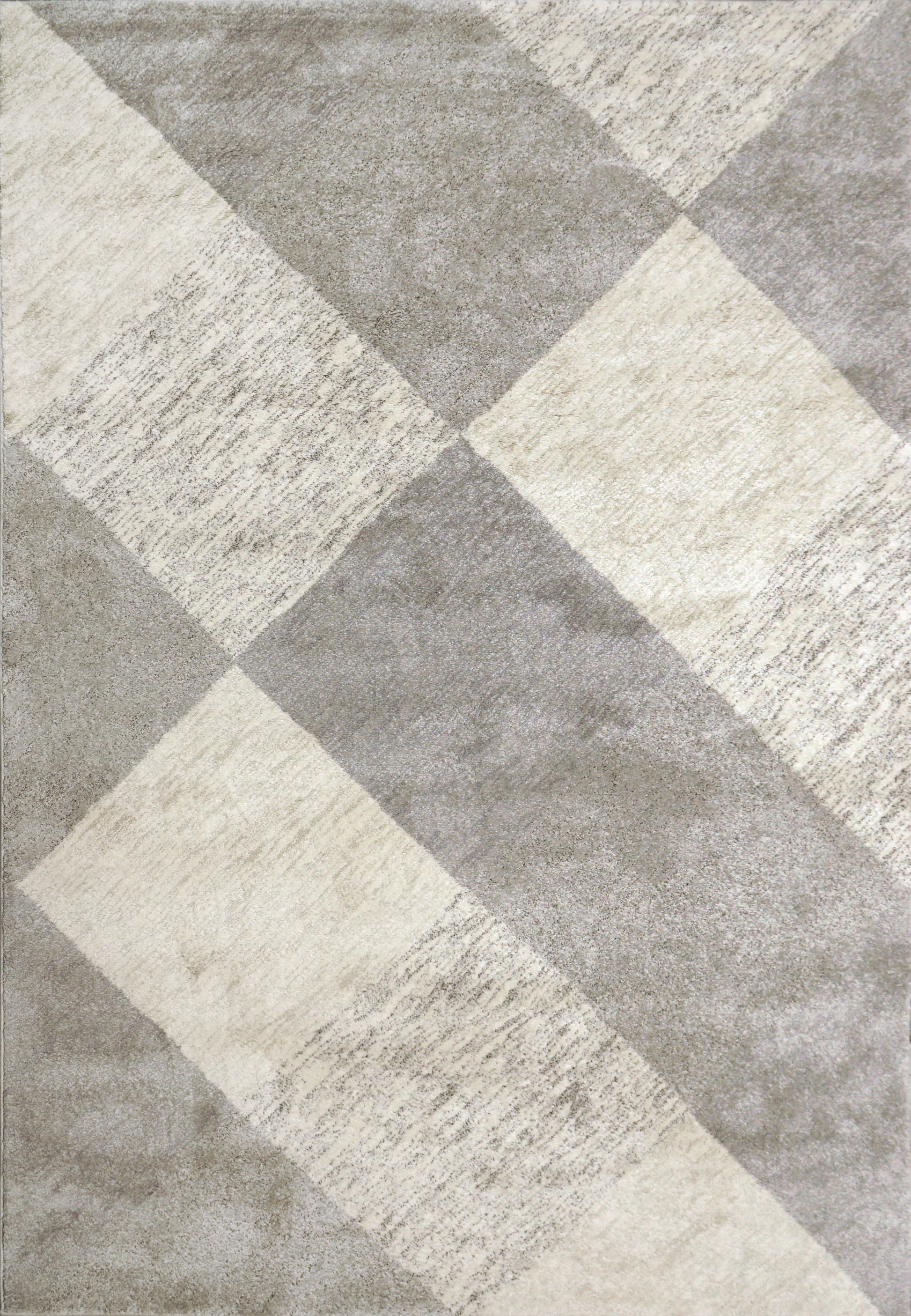Monroe Modern Ivory/Grey Geometric Medium Pile Rug