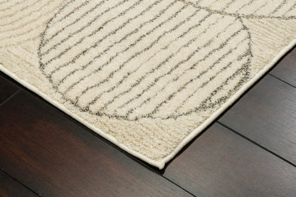 Monroe Modern Ivory/Grey Geometric Medium Pile Rug