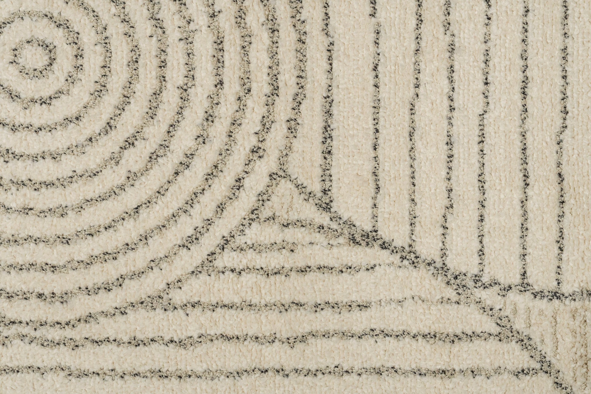 Monroe Modern Ivory/Grey Geometric Medium Pile Rug