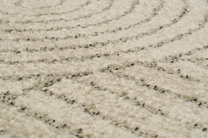 Monroe Modern Ivory/Grey Geometric Medium Pile Rug