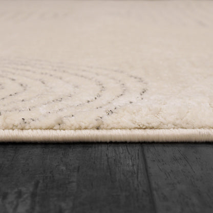 Monroe Modern Ivory/Grey Geometric Medium Pile Rug