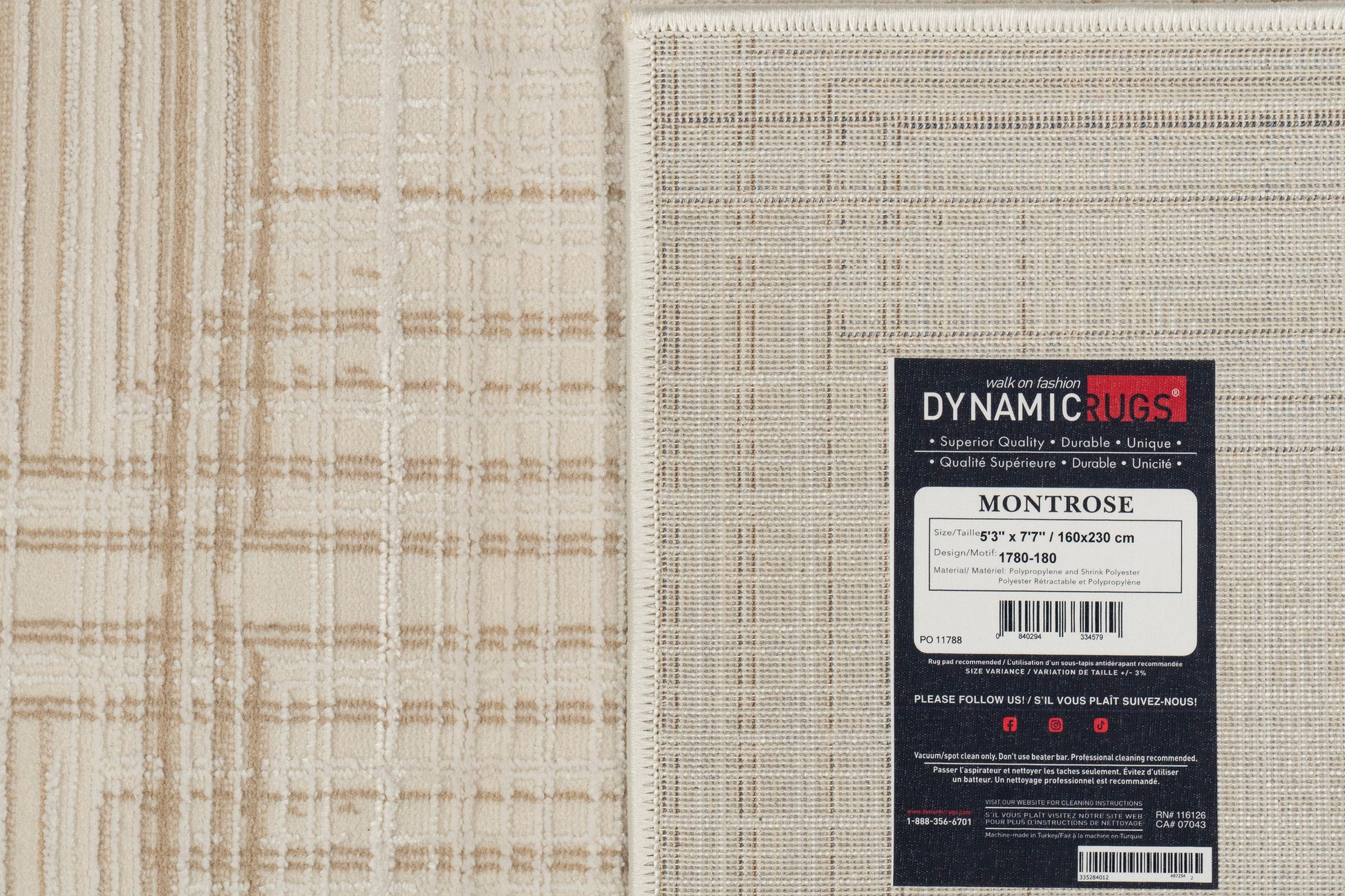 Montrose Modern Cream/Beige Geometric Medium Pile Rug