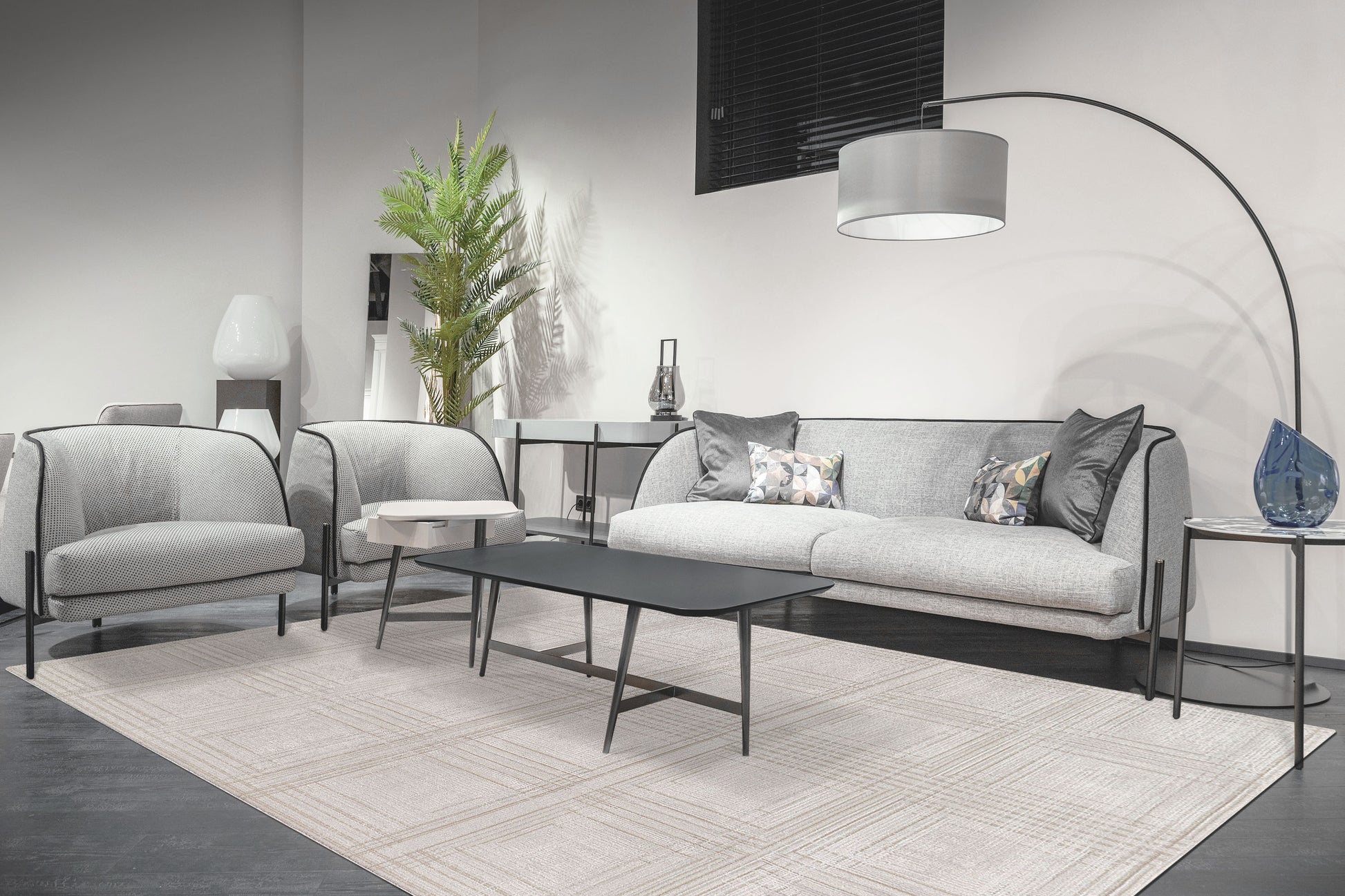 Montrose Modern Cream/Beige Geometric Medium Pile Rug