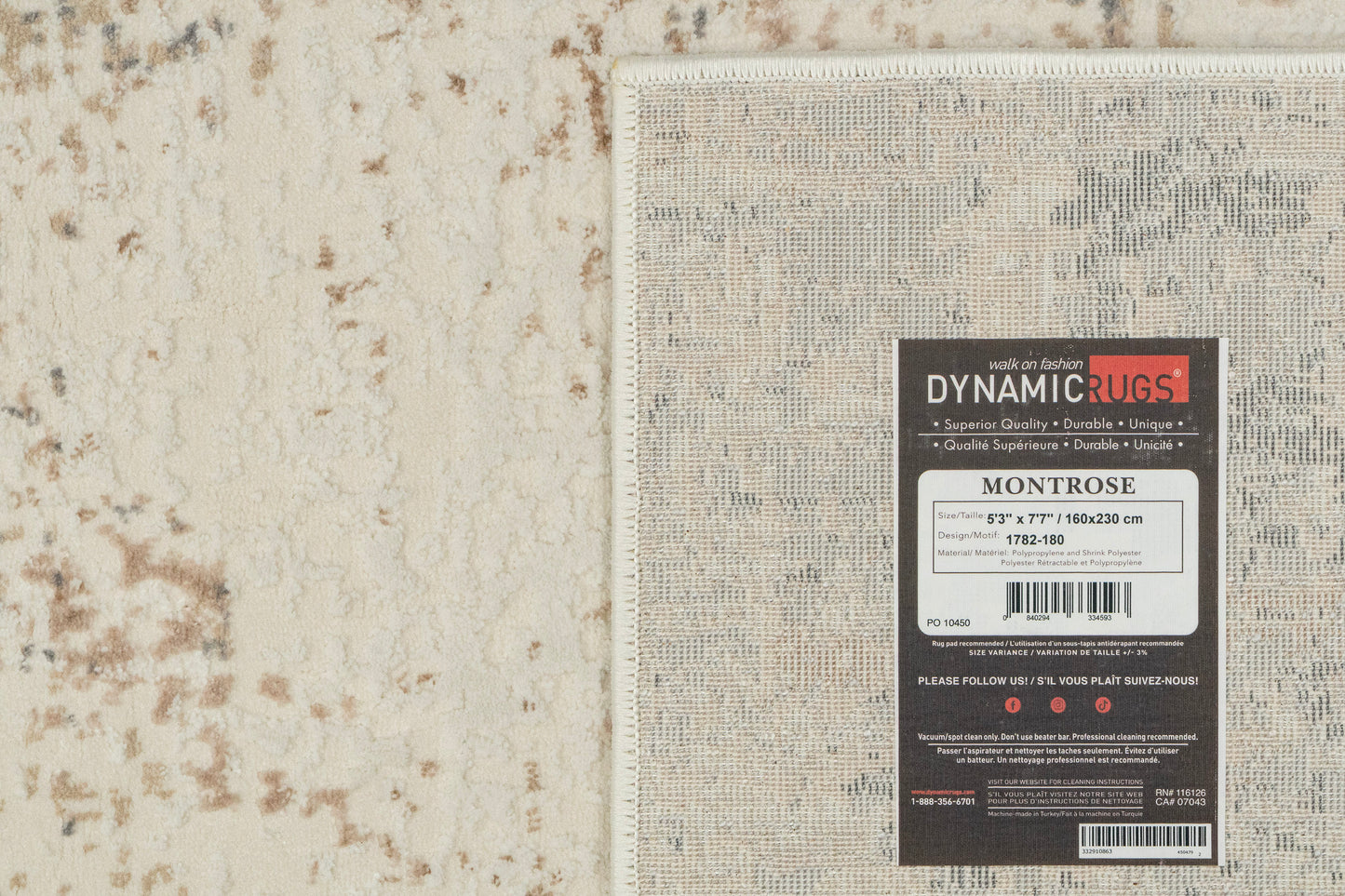 Montrose Modern Cream/Beige Abstract Medium Pile Rug