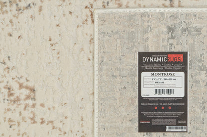 Montrose Modern Cream/Beige Abstract Medium Pile Rug