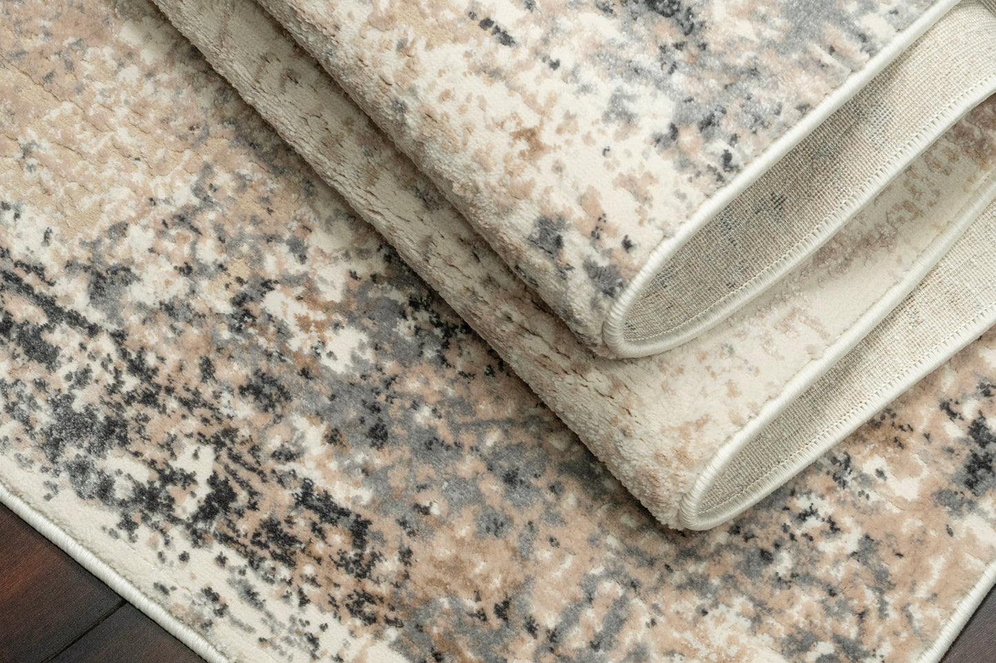 Montrose Modern Cream/Beige Abstract Medium Pile Rug