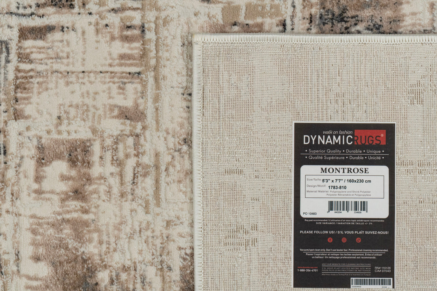 Montrose Modern Beige/Cream Geometric Medium Pile Rug