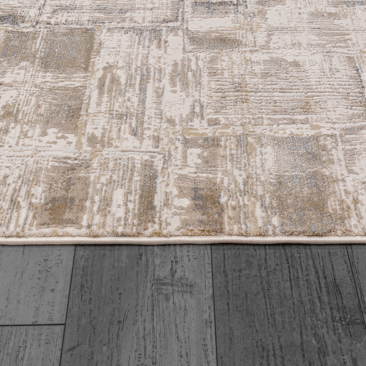 Montrose Modern Beige/Cream Geometric Medium Pile Rug
