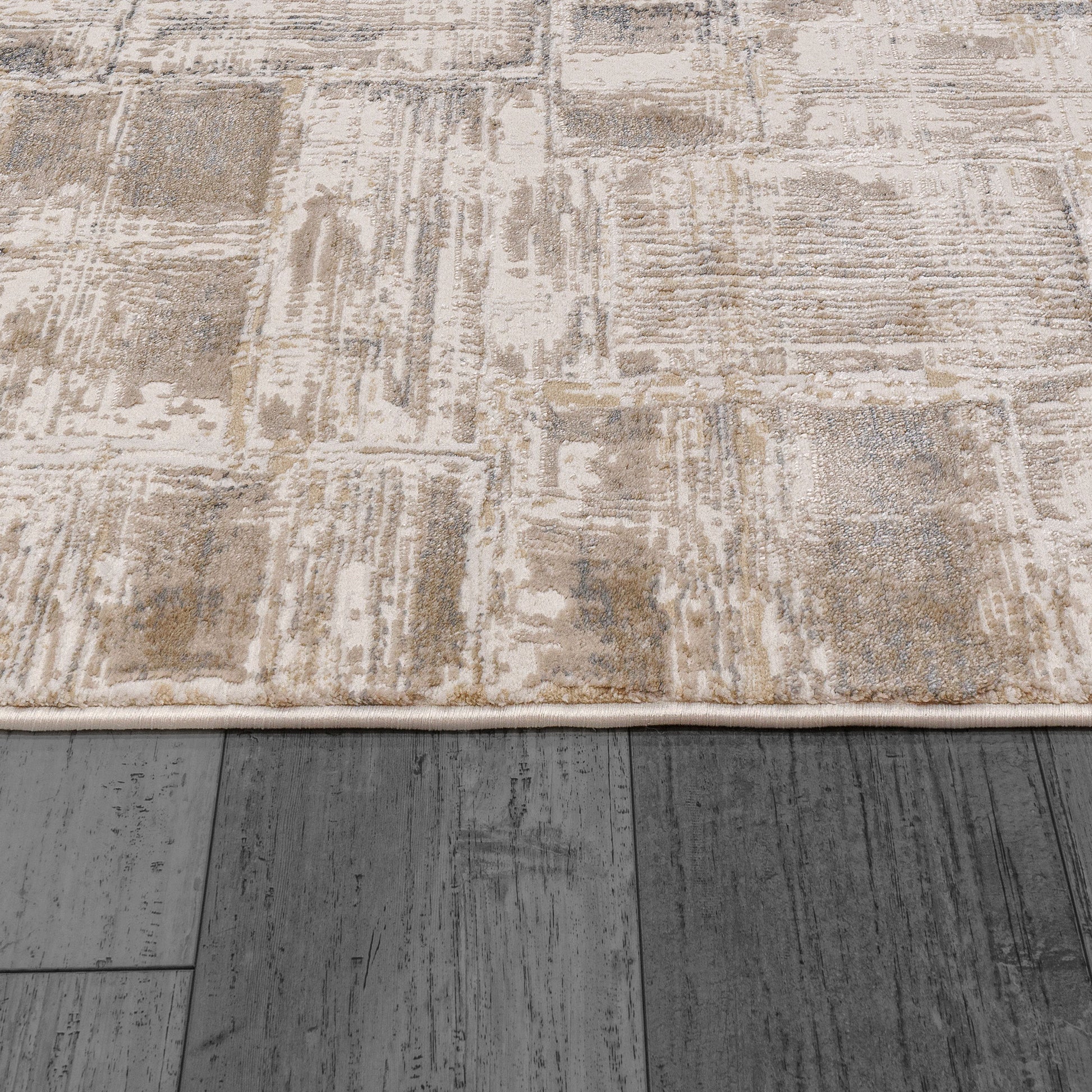 Montrose Modern Beige/Cream Geometric Medium Pile Rug