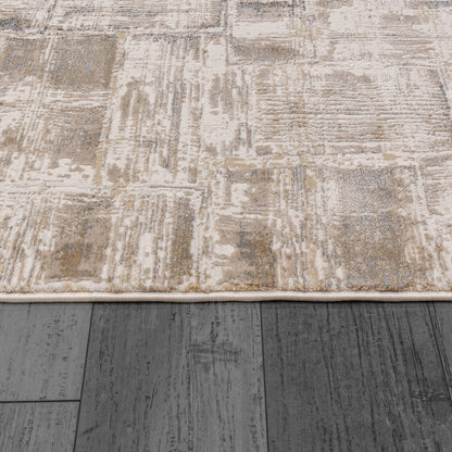 Montrose Modern Beige/Cream Geometric Medium Pile Rug