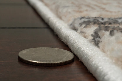Montrose Modern Cream/Beige/Grey Geometric Medium Pile Rug