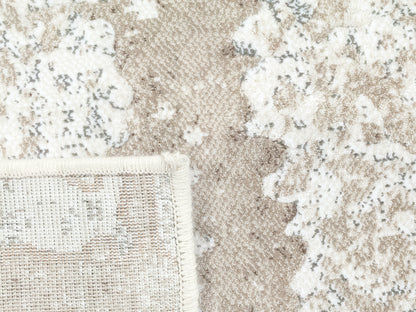 Mysterio Contemporary Ivory Abstract High Pile Rug