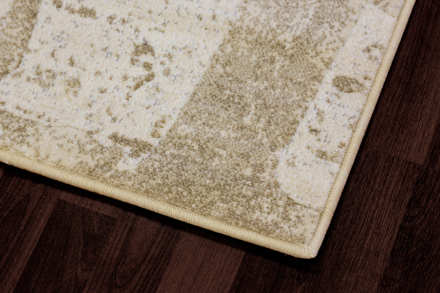 Mysterio Contemporary Ivory Abstract High Pile Rug