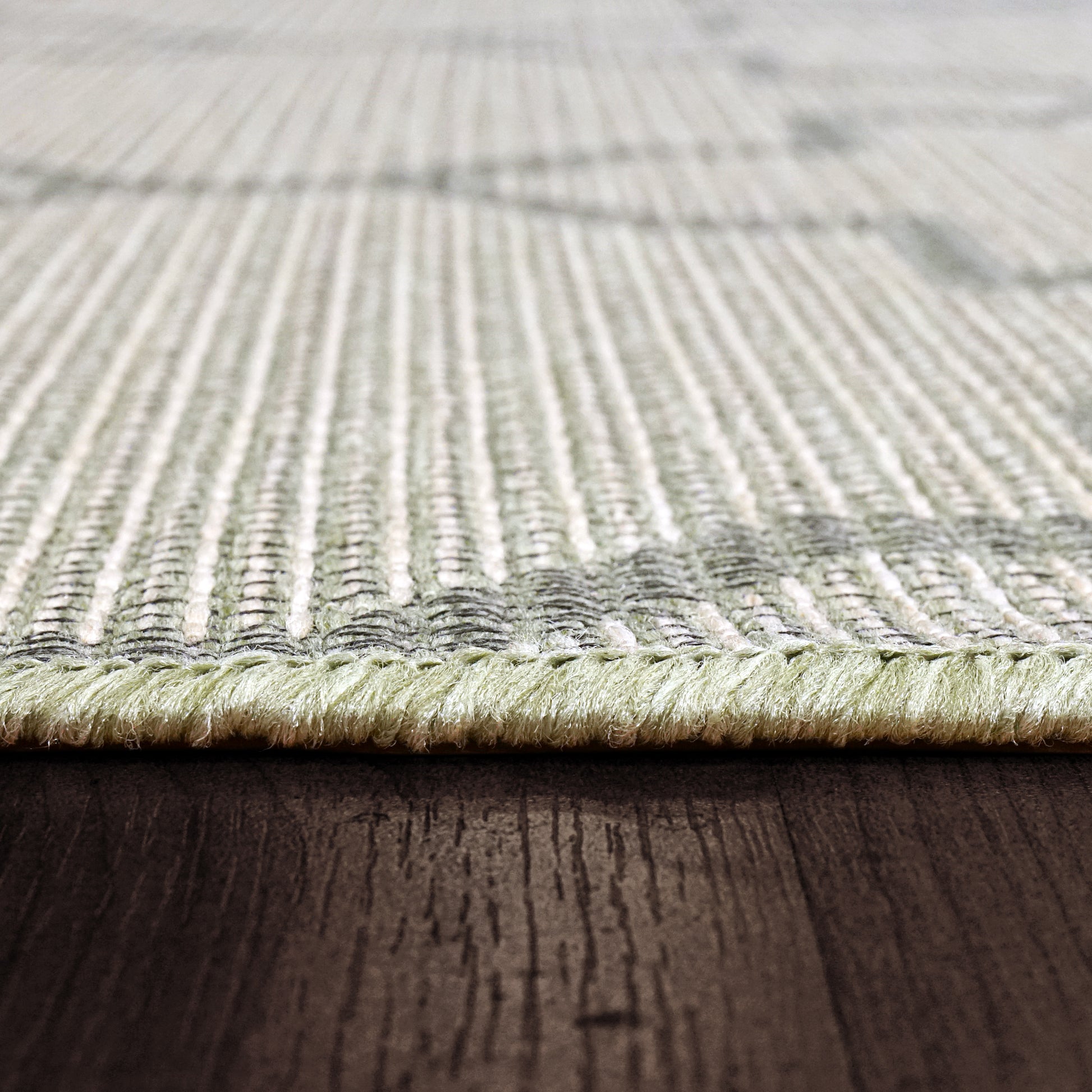 Newport Contemporary Green Indoor/Outdoor No Pile Rug