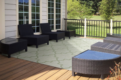 Newport Contemporary Green Indoor/Outdoor No Pile Rug